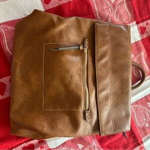 Brown Leather backpack purse